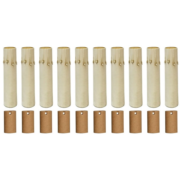 Royal Designs 4 Eggshell Candle Drip Chandelier Socket Covers Paper Insulation